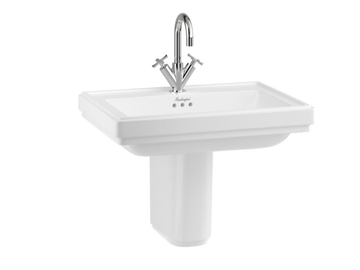 RIVIERA RIV2 - Rectangular Semi-pedestal Vitreous China washbasin by bathroom brands - view 3